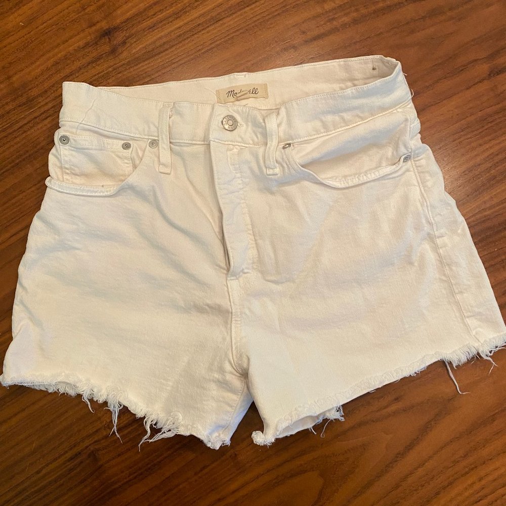 Madewell White Denim Cutoff Shorts